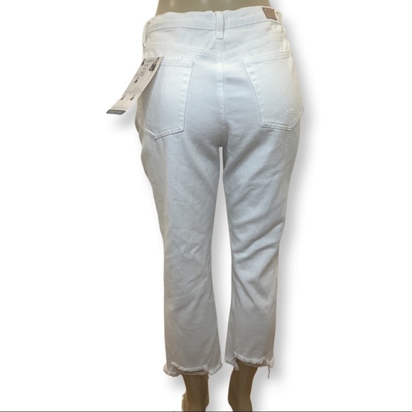 Simple Society Size 13/31 White Authentic Super High Rise Crop Jeans. New - Picture 3 of 7
